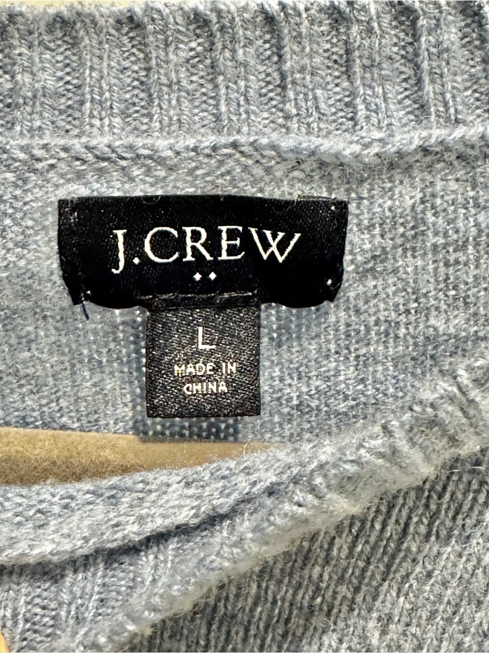 J. Crew Soft Light Blue Ribbed Knit Sweater